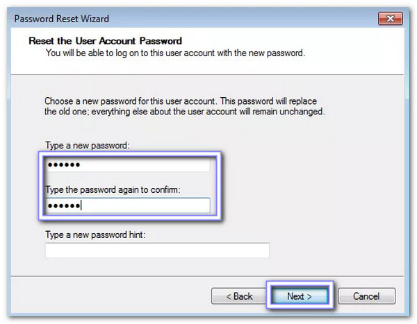 Type A Strong New Password