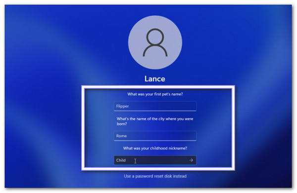 Brug af sikkerhedsspørgsmål