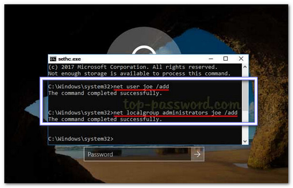 Créer un nouveau compte administrateur