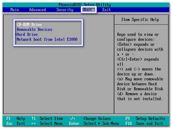 Ouvrir le menu de démarrage