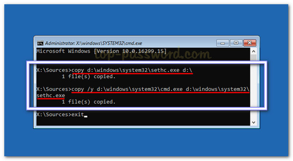 Remplacer le fichier spécial de la fenêtre