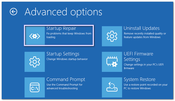 使用 Windows 復原環境