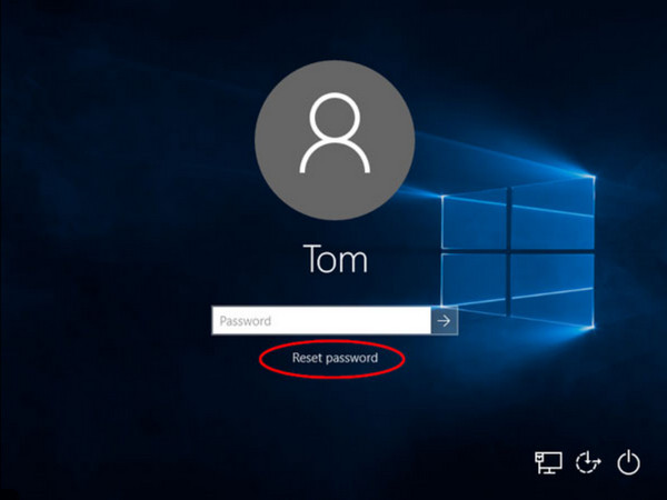 انقر فوق زر إعادة تعيين كلمة المرور