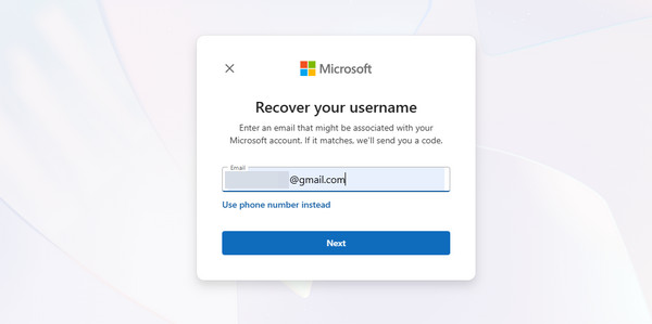 Inserisci e‑mail o numero di telefono