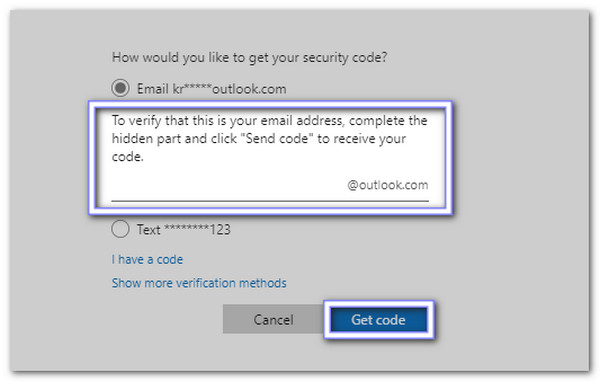 اختر الحصول على الكود