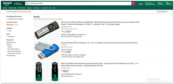 Đặt lại đĩa từ Amazon