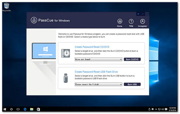 Công cụ khôi phục mật khẩu Windows Pascue