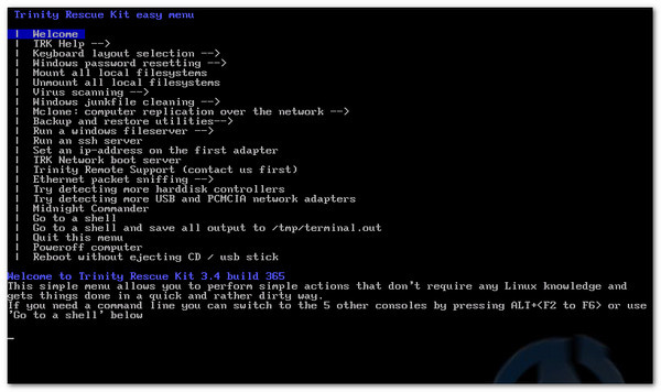 Công cụ khôi phục mật khẩu Trinity Windows