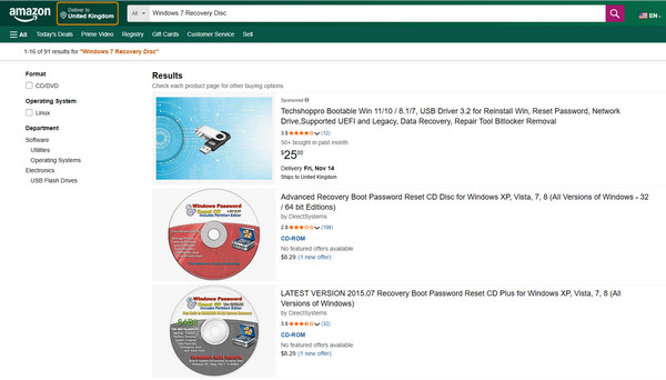 Amazon-käyttöliittymä