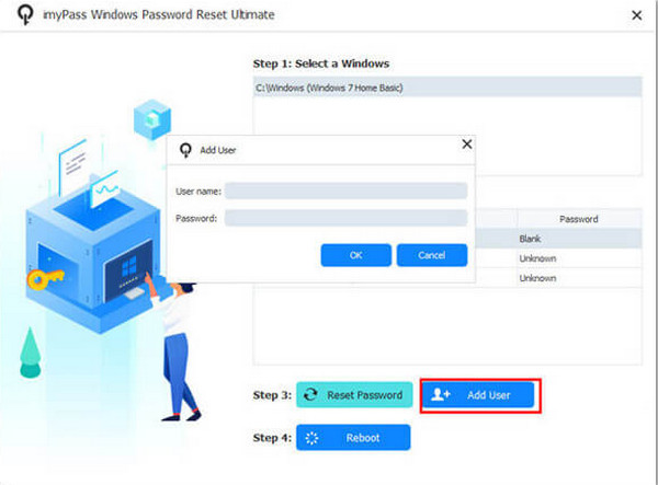 คลิกปุ่มเพิ่มผู้ใช้