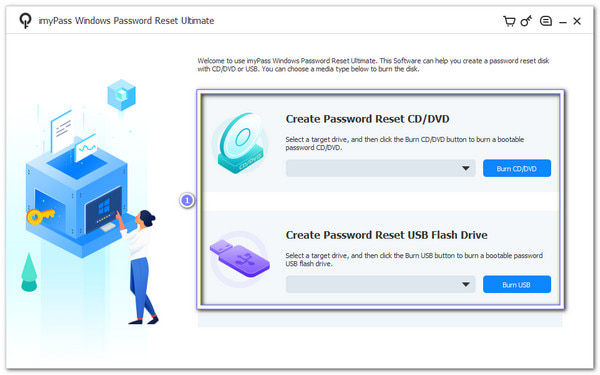 ضع قرصًا مضغوطًا/قرص DVD فارغًا أو ذاكرة USB