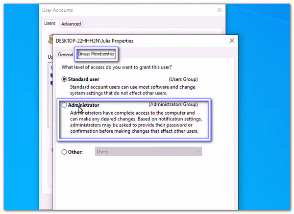 Odaberite administratora