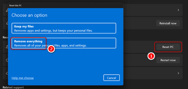 Επαναφορά εργοστασιακών ρυθμίσεων Lenovo στα Windows 11