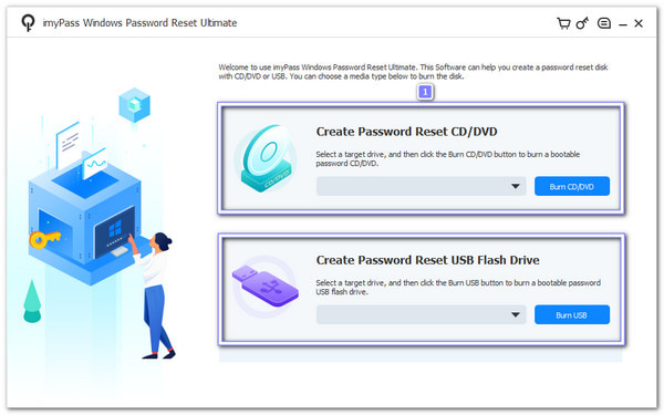 Kattintson a CD/DVD írása vagy az USB írása elemre