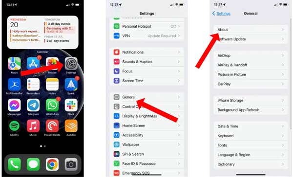 Desbloquear configurações do iPhone