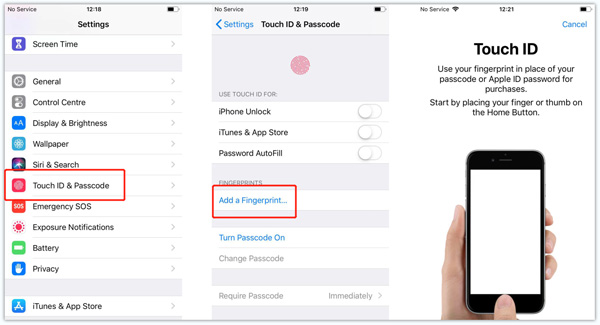 iPhone에 지문 추가하기