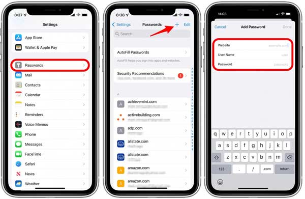 Добавить пароль iPhone