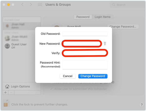 Change Login Password on Macbook