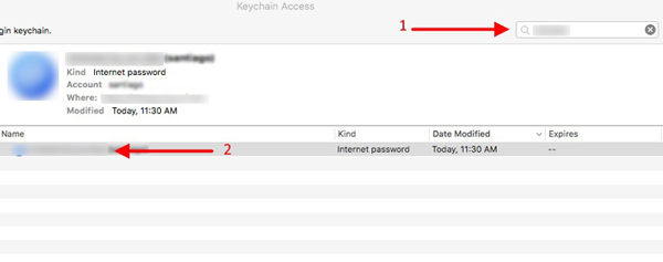 ค้นหารหัสผ่านพวงกุญแจ Macbook ของฉัน