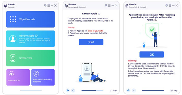删除 iPhone 的 Apple ID 和密码