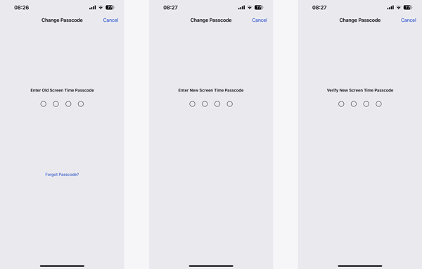 قم بتعيين رمز مرور جديد لـ Screen Time على iPhone