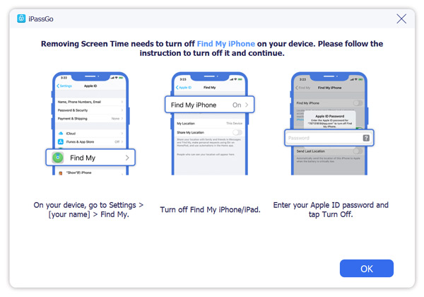 Turn Off Find My iPhone to Remove Screen Time