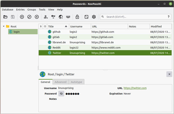 KeePassXC Screenshot