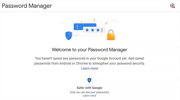 Oversigt over Google Password Manager