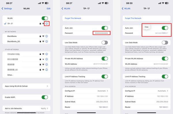 Jak zobrazit heslo WiFi na iPhone v iOS 16