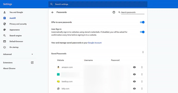 Kuinka käyttää Google Password Manageria