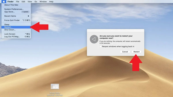 Khởi động lại máy Mac của bạn