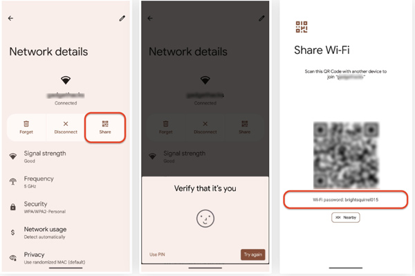 Visualizza la password della rete wireless su Android