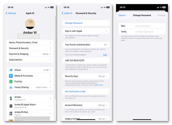Setzen Sie das iCloud-Passwort auf einem iOS-Gerät zurück