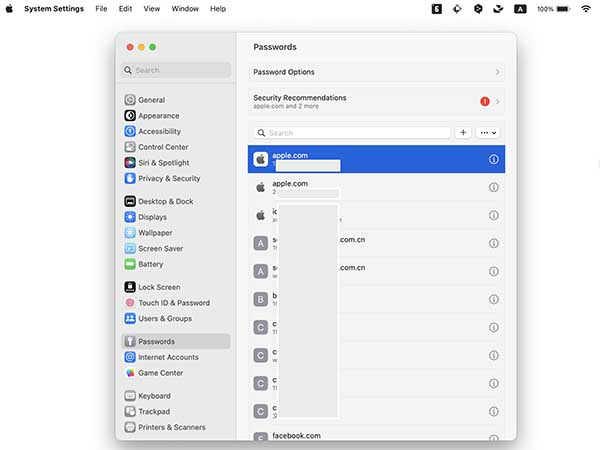 Restablecer la contraseña de iCloud en Mac