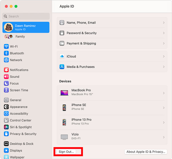 Keluar dari Akun iCloud di Mac