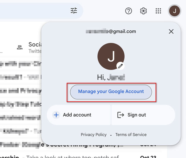 Promijenite Gmail profil Google računa