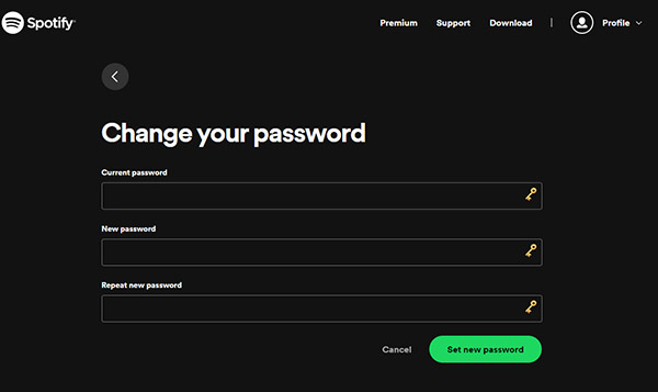 Cambia account Spotify