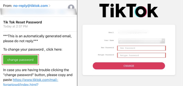 TikTok Change Password