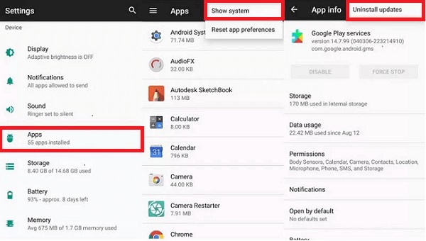 Android OS ダウングレード
