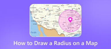 So zeichnen Sie einen Radius auf einer Karte