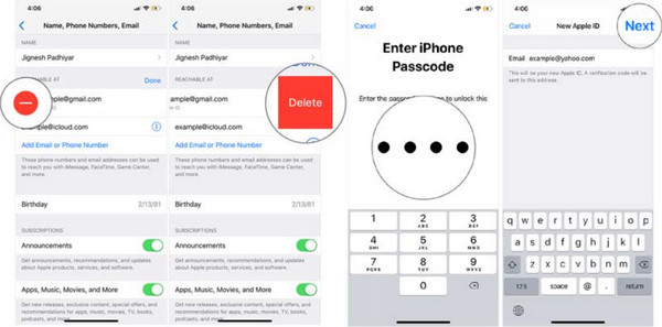 Změňte název Apple ID na iOS