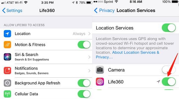 Vaihda Life360 Location App