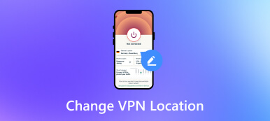 VPN hely módosítása