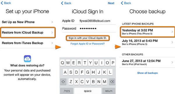 Pulihkan Dari iCloud