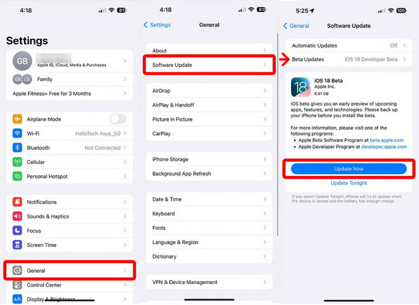 Oppdater Ios-versjonen