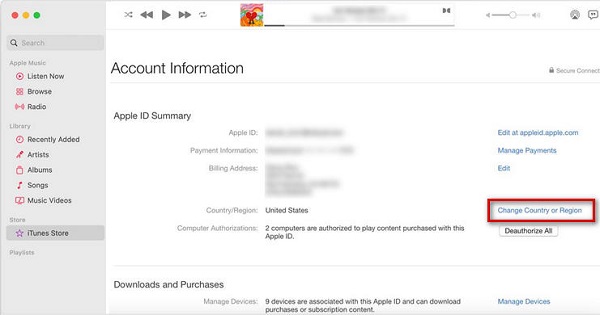 Apple Kimliği Ülkesini Değiştir iTunes