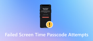 Fehlgeschlagene Versuche, den Bildschirmzeit-Passcode einzugeben