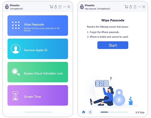 iMyPass iPassGo อินเทอร์เฟซตัวปลดล็อค