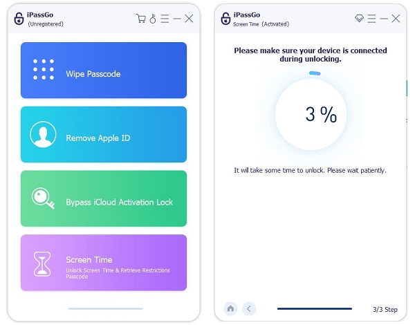 عملية فتح قفل الشاشة عبر iPassGo