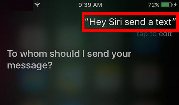 Siri dazu bringen, eine Nachricht zu senden